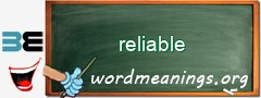 WordMeaning blackboard for reliable